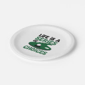 人生は選択のシリーズ，ゴルフ ペーパープレート (アングル)