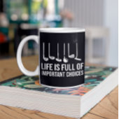 人生は重要な選択でいっぱいだゴルフクリスマス コーヒーマグカップ