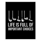 人生は重要な選択でいっぱいだゴルフクリスマス ポスター (正面)