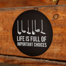 人生は重要な選択でいっぱいだゴルフクリスマス ラウンドシール