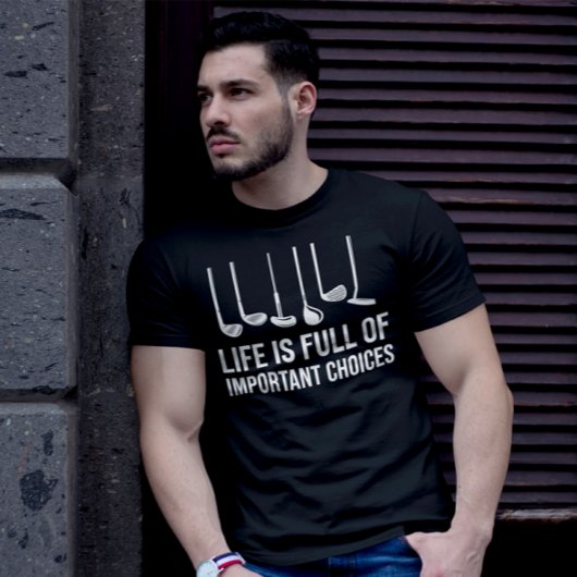 人生は重要な選択でいっぱいだゴルフクリスマス Tシャツ