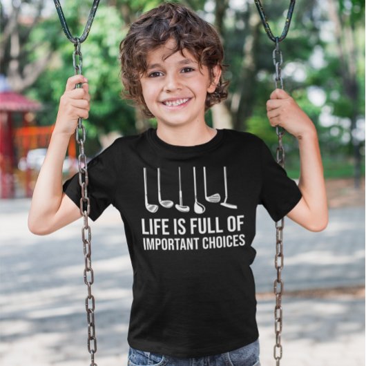 人生は重要な選択でいっぱいだゴルフクリスマス Tシャツ