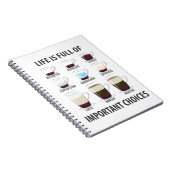 人生は重要な選択でいっぱいだ – コーおもしろいヒー ノートブック (右側)