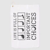 人生は重要な選択でいっぱいである ゴルフタオル (正面)