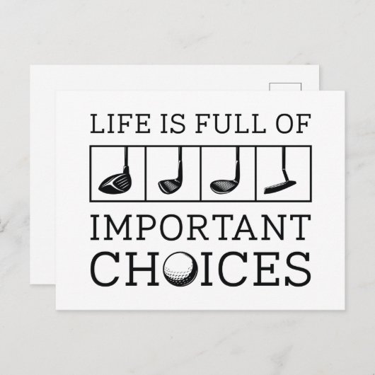 人生は重要な選択でいっぱいである ポストカード (正面/裏面)