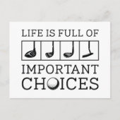 人生は重要な選択でいっぱいである ポストカード (正面)