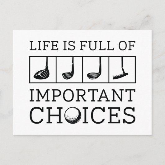 人生は重要な選択でいっぱいである ポストカード (正面)