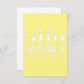 人生は重要な選択でいっぱい、チェスの恋人 サンキューカード (正面/裏面)