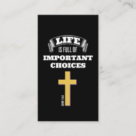 人生は重要な選択に満ちているクリスチャン 名刺
