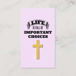人生は重要な選択に満ちている福音伝道 名刺