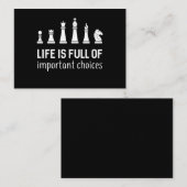 人生は重要な選択に満ちている、チェスの恋人 エンクロージャーカード (正面/裏面)