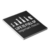 人生は重要な選択に満ちている、チェスの恋人 ノートパッド (アングル)