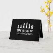 人生は重要な選択に満ちている、チェス好き カード (黄色い花)