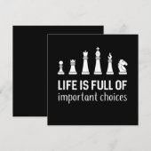 人生は重要な選択に満ちている、チェス好き 招待状 (正面/裏面)