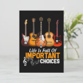 人生は重要な選択ギターでいっぱいである サンキューカード (スタンド正面)