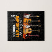 人生は重要な選択ギターでいっぱいである ジグソーパズル (横)