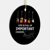 人生は重要な選択ギターに満ちおもしろいている セラミックオーナメント (右)
