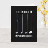 人生は重要な選択ゴルフでいっぱいだ カード (黄色い花)