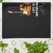 人生は重要な選択肢でいっぱいだギター愛好家 キッチンタオル (折り畳み)