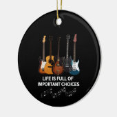 人生は重要な選択肢でいっぱいだギター愛好家 セラミックオーナメント (左)