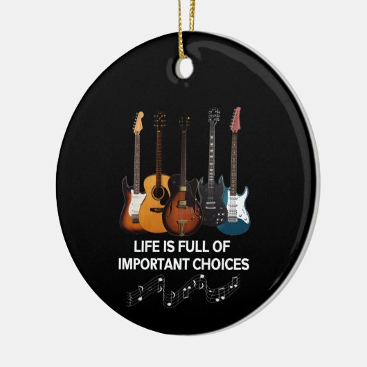 人生は重要な選択肢でいっぱいだギター愛好家 セラミックオーナメント