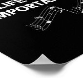 人生は重要な選択肢でいっぱいだギター愛好家 ポスター (角)