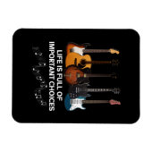 人生は重要な選択肢でいっぱいだギター愛好家 マグネット (横)