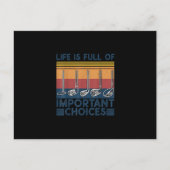 人生は重要な選択肢でいっぱいだゴルフクリスマス ポストカード (正面)