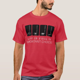 人生は重要な選択肢でいっぱおもしろいいだゴルフGif Tシャツ