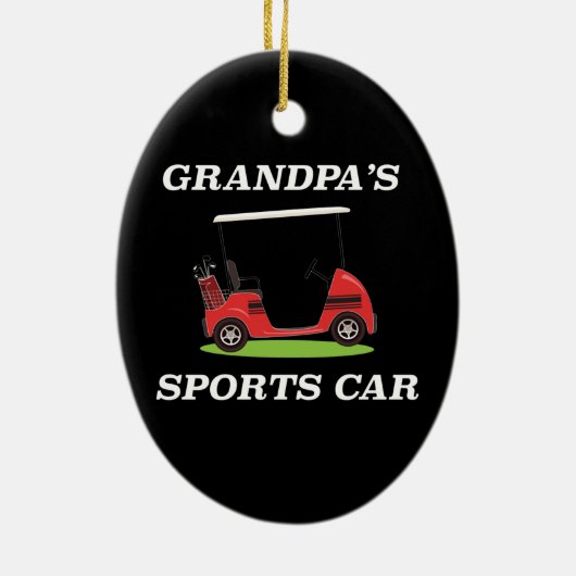 人生は重要な選択肢に満ちているゴルフプレイ セラミックオーナメント (裏面)