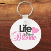 人生は金髪のキーチェーンより良い キーホルダー (正面)