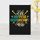 人生は鍼療救済法、鍼治療 カード (黄色い花)