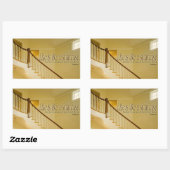 人生は階段の引用文のよう感動的だ 長方形シール (シート)