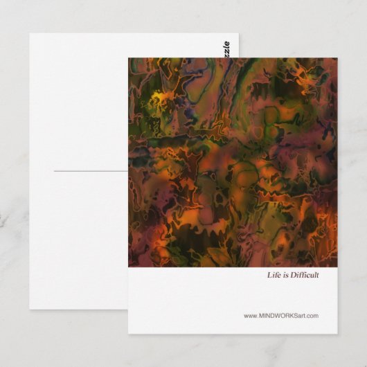 人生は難しい ポストカード (正面/裏面)
