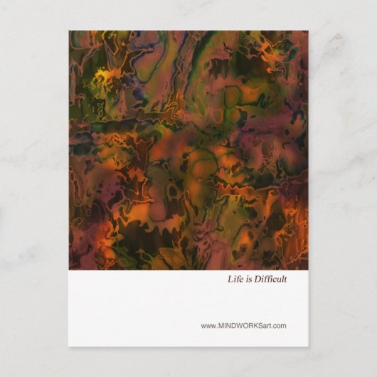 人生は難しい ポストカード (正面)
