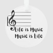 人生は音楽であり、音楽は人生である オーナメント (裏面)