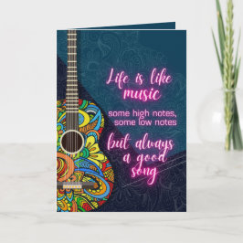 人生は音楽のようなもので、常に良い歌である カード