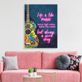 人生は音楽のようなもので、常に良い歌である キャンバスプリント (インサイチュ (リビング))