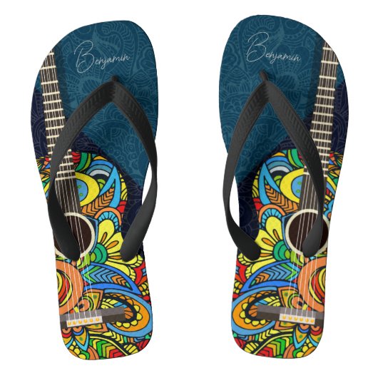 人生は音楽のようなもので、常に良い歌である |ギター ビーチサンダル (フットベッド)