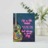 人生は音楽のようなもので、常に良い歌である ポストカード (スタンド正面)