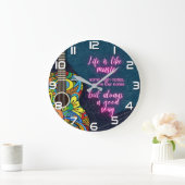 人生は音楽のようなもので、常に良い歌である ラージ壁時計 (ホーム)