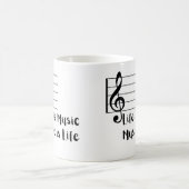 人生は音楽、音楽は生命 コーヒーマグカップ (中央)