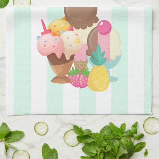 人生は食べ短い キッチンタオル (折り畳み)