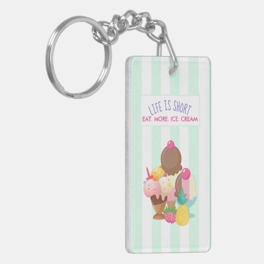 人生は食べ短い キーホルダー (正面左)
