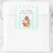 人生は食べ短い スクエアシール (バッグ)