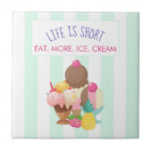 人生は食べ短い タイル (正面)