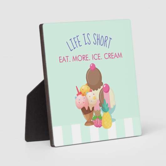 人生は食べ短い フォトプラーク (正面)