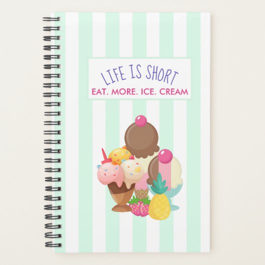 人生は食べ短い プランナー手帳 (正面)