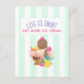 人生は食べ短い ポストカード (正面)