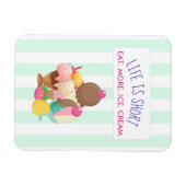 人生は食べ短い マグネット (横)